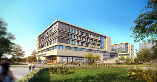 四川大学江安国际校区匹兹堡学院大楼-四川泓炜特种门业案例